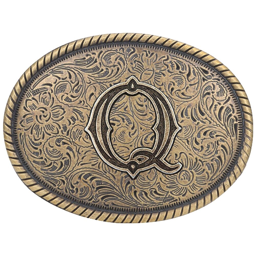 4136 Western Belt Buckle - Initial Letter ABCDJRM to Z Cowboy Belt Buckles